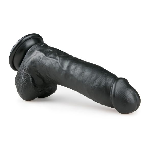 Easytoys - dildo s přísavkou a varlaty - černý 20 cm