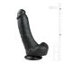 Easytoys - dildo s přísavkou a varlaty - černý 20 cm