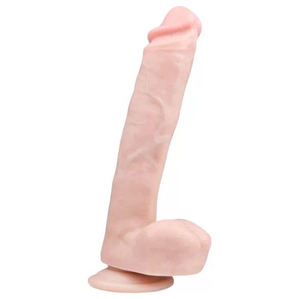 Easytoys - realistické dildo s přísavkou a varlaty - 26,5 cm - tělová