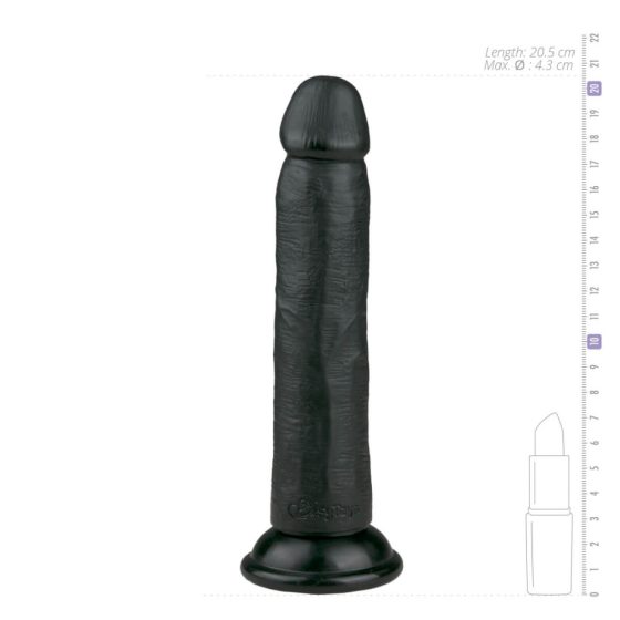 Easytoys - realistické dildo s přísavkou (20,5cm) - černé