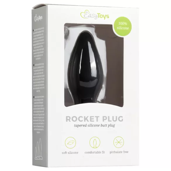 Easytoys - anální kolík - malý - silikonový - černý