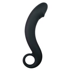 EasyToys Curved Dong - silikonové anální dildo (černé)