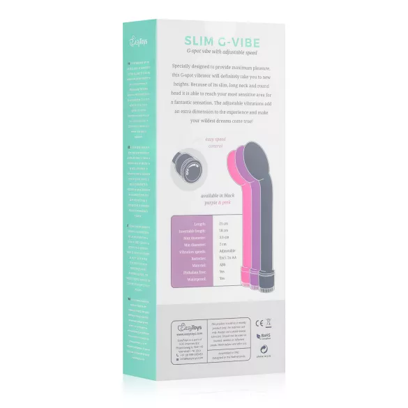 Easytoys - vibrátor na G-bod - štíhlý tvar - fialový