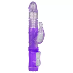   Easytoys Bunny - rotační a pohyblivý vibrátor - silikon - fialový