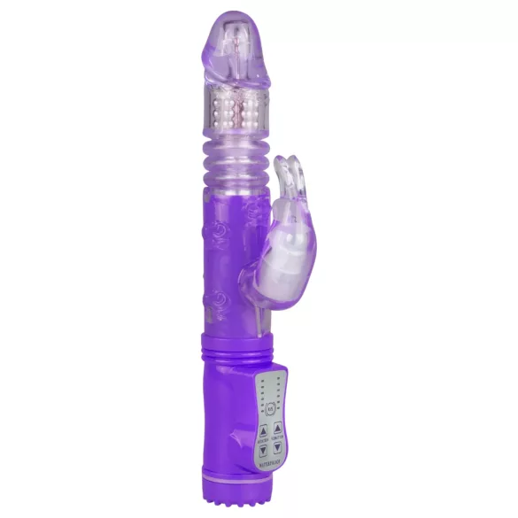 Easytoys Bunny - rotační a pohyblivý vibrátor - silikon - fialový