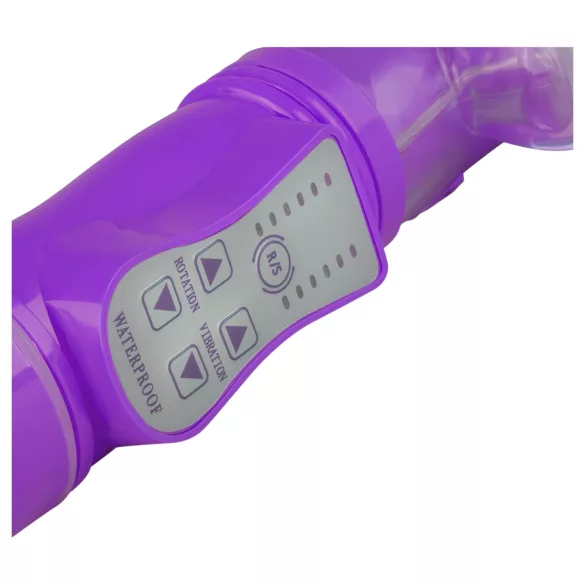 Easytoys Bunny - rotační a pohyblivý vibrátor - silikon - fialový