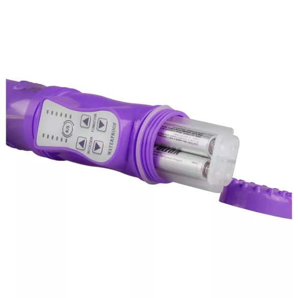 Easytoys Bunny - rotační a pohyblivý vibrátor - silikon - fialový