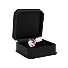   Rimba XS - kovový anální kolík s růžovým kamínkem (stříbrný)