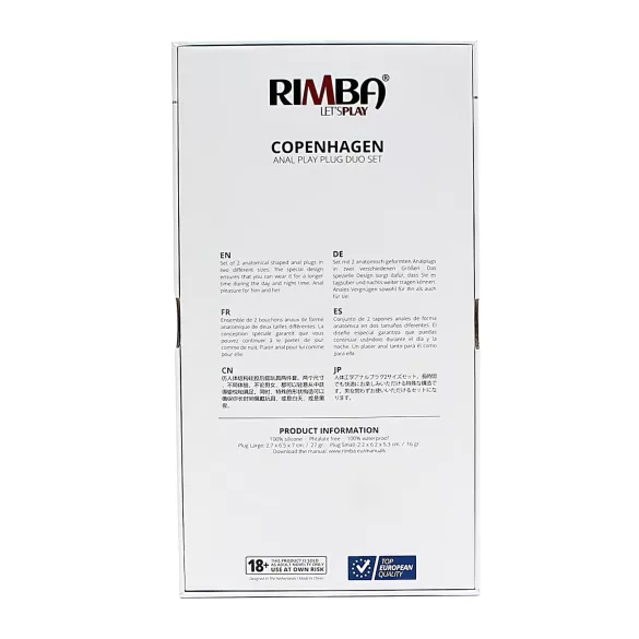 Rimba Copenhagen - anální kolík sada - fialová (2 ks)