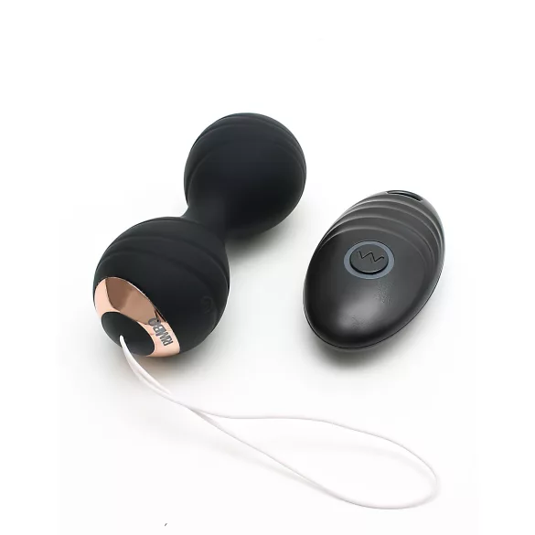 Rimba Cannes - vibrační vajíčko na dálkové ovládání - černé, dobíjecí