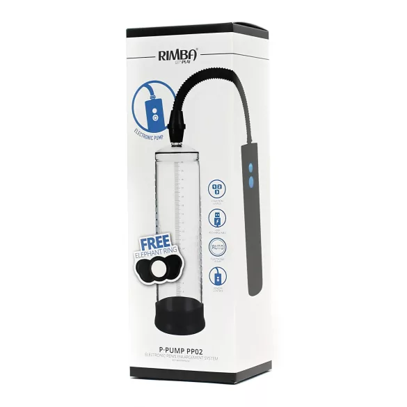 Rimba - automatická pumpa na penis - průhledná
