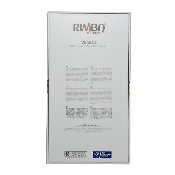 Rimba Venice - vibrační vajíčko na dálkové ovládání - dobíjecí - fialové