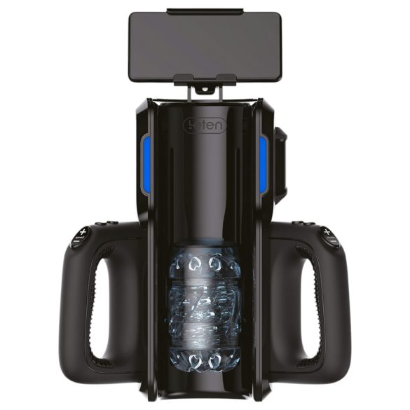 LETEN SM 500 - pohyblivý masturbátor s držákem na telefon (černý)