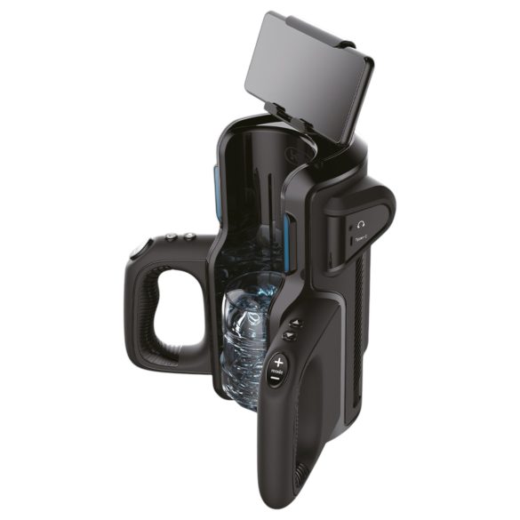 LETEN SM 500 - pohyblivý masturbátor s držákem na telefon (černý)