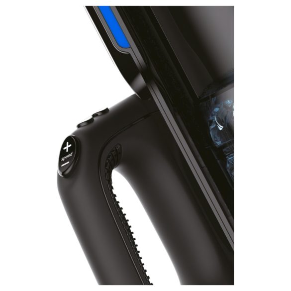 LETEN SM 500 - pohyblivý masturbátor s držákem na telefon (černý)