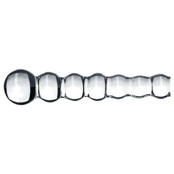 Gildo Glass No. 20 - skleněné dildo s perlami - čiré