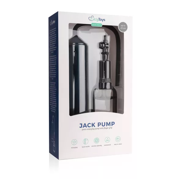 Easytoys - pumpa na penis s úchopem na prst - černá