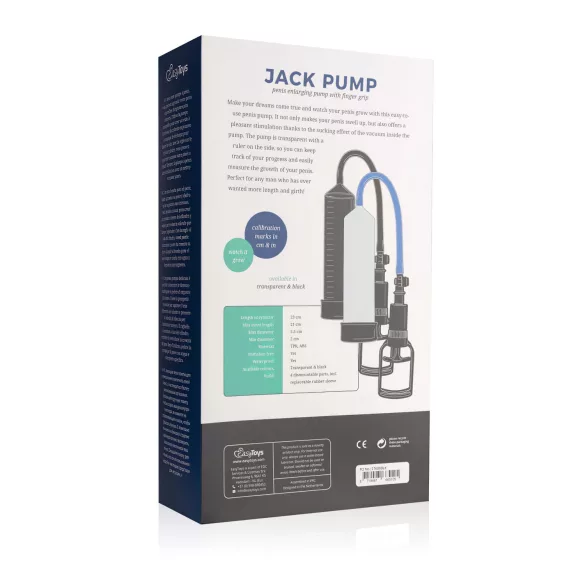 Easytoys - pumpa na penis s úchopem na prst - černá