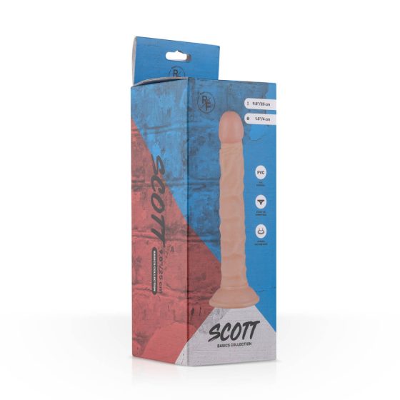 Real Fantasy Scott - realistické dildo s přísavkou (25cm) - tělová barva