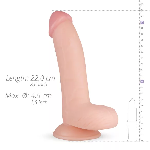 Real Fantasy Cliff - dildo s varlaty - realistický - 22 cm - tělová barva