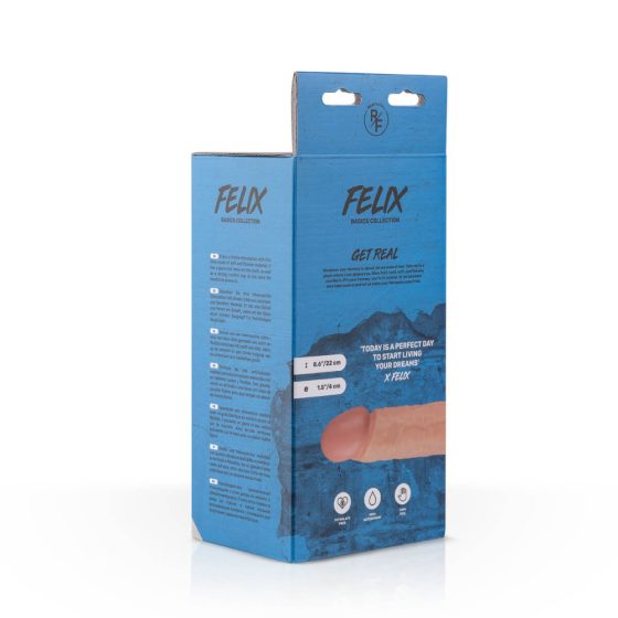 Real Fantasy Felix - realistické dildo s varlaty a přísavkou (22cm) - tělová barva
