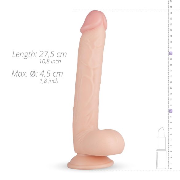 Real Fantasy Elvin - realistické dildo s varlaty - 28 cm - tělová barva