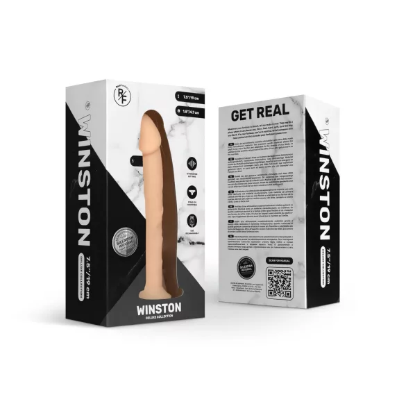 Real Fantasy Winston - vibrátor s přísavkou - 19 cm - tělový