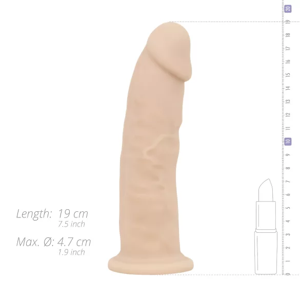 Real Fantasy Winston - vibrátor s přísavkou - 19 cm - tělový