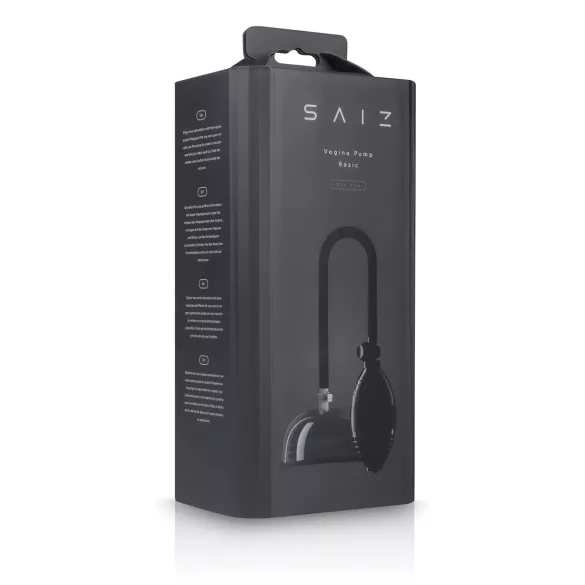 Saiz Basic - vaginální pumpa - průhledná/černá