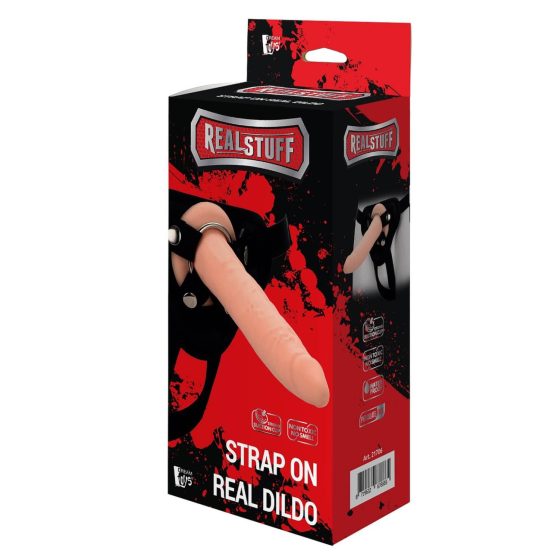 RealStuff Strap-On - úzké připínací dildo (přírodní)