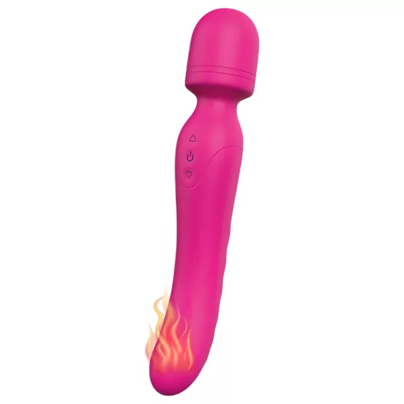 Vibes of Love Wand - masážní vibrátor - akumulátor, zahřívací - růžový