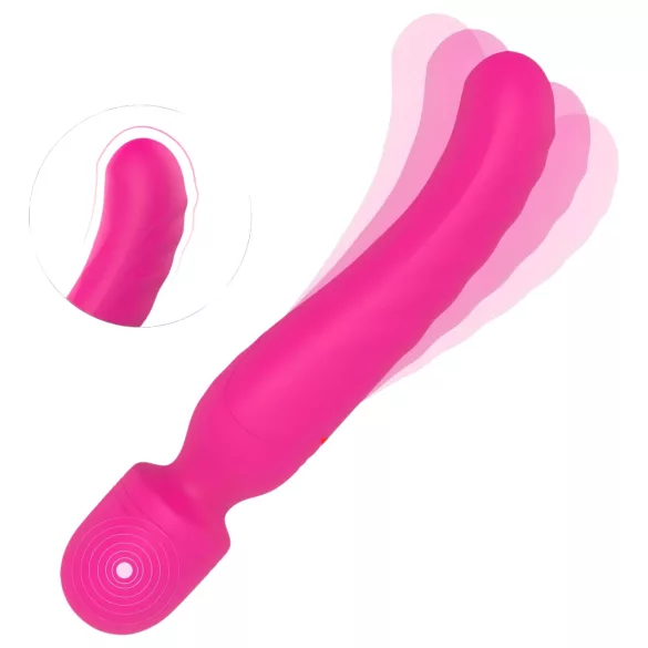 Vibes of Love Wand - masážní vibrátor - akumulátor, zahřívací - růžový