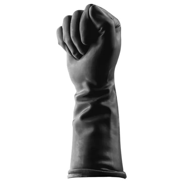 BUTTR Gauntlets - latexové rukavice na fisting, rukavice na pěstní sex (černé)