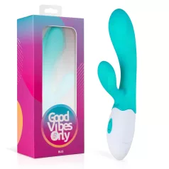   Good Vibes Only Blis Rabbit - vibrátor na klitoris a bod G - silikon - tyrkysový