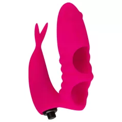 Easytoys - prstový vibrátor 2v1 - růžový