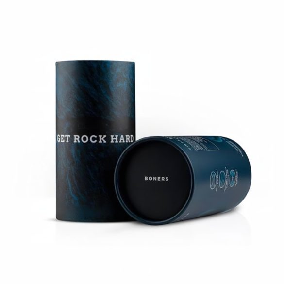 Boners - akumulátorový vibrátor s otevřenou masturbátorem (šedá)