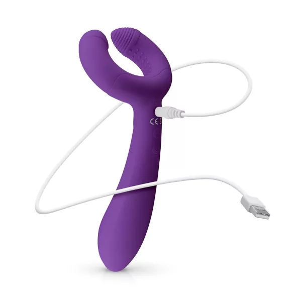 Easytoys - párový vibrátor - nabíjecí, vodotěsný - fialový