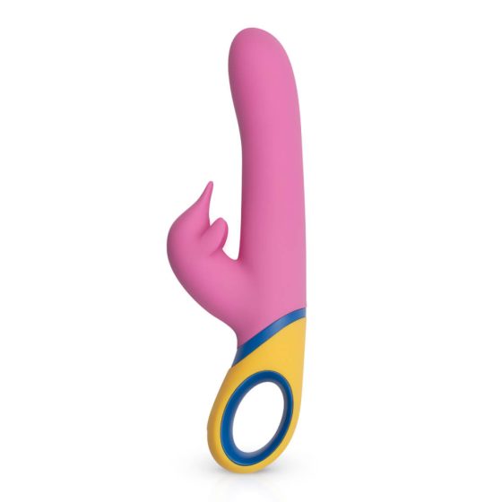 PMV20 Copy Dolphin - nabíjecí vibrátor s rotační hlavicí a ramínkem na klitoris (růžový)