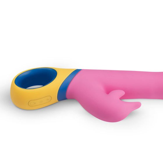 PMV20 Copy Dolphin - nabíjecí vibrátor s rotační hlavicí a ramínkem na klitoris (růžový)