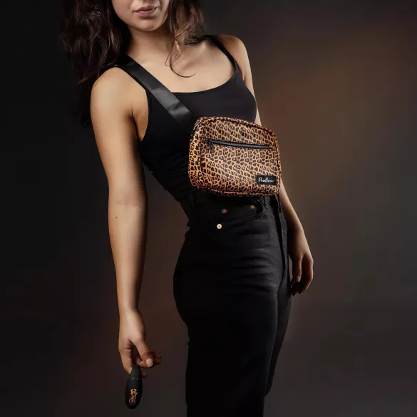 Panthra Zuna - párový vibrátor - nabíjecí, voděodolný - leopard černá