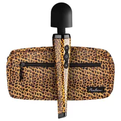   Panthra Shaka Wand - vibrační masážní pomůcka - dobíjecí - leopardí černá