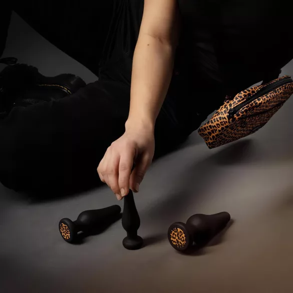 Panthra Kesia - sada análních kolíků - 3 ks - silikon - černá