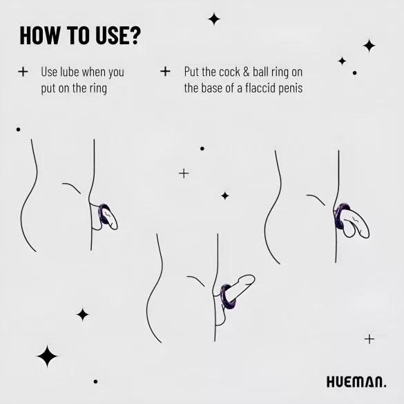 Hueman Saturn - vibrační erekční kroužek na penis