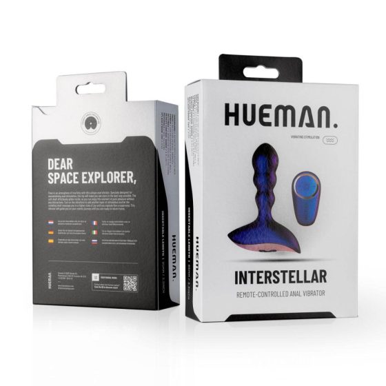 Hueman Interstellar - dobíjecí, rádiem řízený, zvlněný anální vibrátor (fialový)