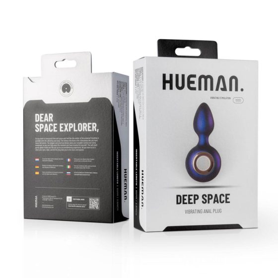 Hueman Deep Space - dobíjecí anální vibrátor s kousacím kroužkem (fialový)