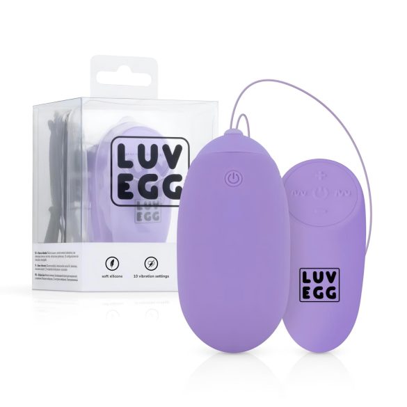 LUV EGG XL - vibrační vajíčko na dálkové ovládání - dobíjecí - fialové