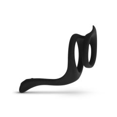   Easytoys Pleasure Ring - flexibilní kroužek na penis a varlata (černý)