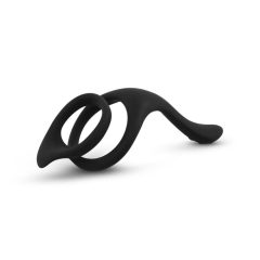   Easytoys Pleasure Ring - flexibilní kroužek na penis a varlata (černý)