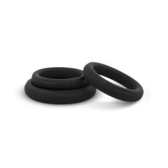   Easytoys Explore Ring - sada kroužků na penis - 3 kusy (černá)