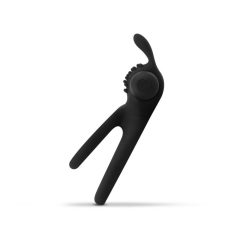   Easytoys Share Ring - vibrační kroužek na penis a varlata (černý)